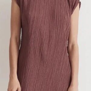 Madewell Textured Mini Dress in Burgundy